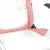 Scaun de gaming pivotant cu suport picioare alb&roz piele eco, 10 image