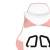 Scaun de gaming pivotant cu suport picioare alb&roz piele eco, 8 image