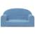 Canapea pentru copii cu 2 locuri, albastru, pluș moale, 3 image