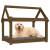 Pat pentru câini, maro miere, 81x60x70 cm, lemn masiv de pin, 4 image