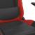 Scaun de gaming cu masaj/suport picioare, negru/roșu, piele eco, 9 image