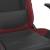 Scaun de gaming masaj/suport picioare negru/roșu vin piele eco, 9 image