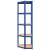 Raft de colț cu 5 niveluri, albastru, oțel și lemn prelucrat, 5 image