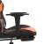Scaun de gaming cu suport picioare, negru/oranj, piele eco, 11 image