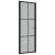 Ușă de interior, 76x201,5 cm, sticlă neagră mată și aluminiu, 2 image