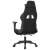 Scaun de gaming cu suport picioare, negru/gri, piele ecologică, 5 image