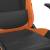 Scaun de gaming cu suport picioare, negru/oranj, piele eco, 9 image
