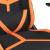 Scaun de gaming cu suport picioare, negru/oranj, piele eco, 9 image