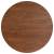 Blat de masă rotund maro închis Ø50x1,5 cm lemn stejar tratat, 2 image