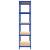 Rafturi de depozitare cu 5 niveluri, 4 buc., albastru oțel/lemn, 6 image