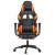 Scaun gaming masaj/suport picioare, negru/portocaliu, piele eco, 4 image