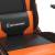 Scaun gaming masaj/suport picioare, negru/portocaliu, piele eco, 9 image