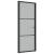 Ușă de interior, 83x201,5 cm, sticlă neagră mată și aluminiu, 2 image