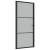 Ușă de interior, 93x201,5 cm, sticlă neagră mată și aluminiu, 2 image