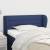Tăblie de pat cu aripioare albastru 93x23x78/88 cm textil