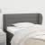 Tăblie de pat cu aripioare gri închis 103x23x78/88 cm textil