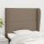 Tăblie de pat cu aripioare gri taupe 83x23x118/128 cm textil