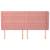 Tăblie de pat cu aripioare, roz, 163x23x118/128 cm, catifea, 3 image
