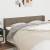 Tăblie de pat cu aripioare gri taupe 183x16x78/88 cm textil
