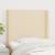 Tăblie de pat cu aripioare, crem, 93x16x118/128 cm, textil