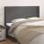 Tăblie de pat cu aripioare, gri, 183x16x118/128 cm piele eco
