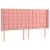 Tăblie de pat cu aripioare, roz, 203x16x118/128 cm, catifea, 2 image