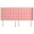 Tăblie de pat cu aripioare, roz, 203x16x118/128 cm, catifea, 3 image
