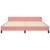 Cadru de pat cu tăblie, roz, 180x200 cm, catifea, 6 image