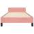 Cadru de pat cu tăblie, roz, 90x200 cm, catifea, 6 image