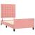 Cadru de pat cu tăblie, roz, 90x200 cm, catifea, 4 image