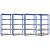 Rafturi de depozitare cu 5 niveluri, 4 buc., albastru oțel/lemn, 2 image