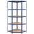 Rafturi de depozitare cu 5 niveluri, 4 buc., albastru oțel/lemn, 8 image