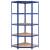 Rafturi de depozitare cu 5 niveluri, 3 buc., albastru oțel/lemn, 8 image