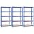 Rafturi de depozitare cu 5 niveluri, 3 buc., albastru oțel/lemn, 2 image