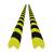 Protecții de colț, 2 buc., galben și negru, 4 x 4 x 104 cm, pu, 2 image