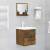 Oglindă de baie, stejar fumuriu, 40x10,5x37 cm, lemn prelucrat, 5 image