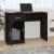 Birou cu sertar și dulap, negru, 100x40x73 cm, lemn prelucrat, 3 image