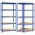 Rafturi de depozitare cu 5 niveluri, 2 buc., albastru oțel/lemn, 2 image