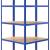 Rafturi de depozitare cu 5 niveluri, 4 buc., albastru oțel/lemn, 11 image