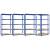 Rafturi de depozitare cu 5 niveluri, 4 buc., albastru oțel/lemn, 2 image