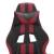 Scaun de gaming cu suport picioare, negru/roșu vin, piele eco, 10 image