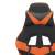 Scaun de gaming pivotant/suport picioare negru/oranj piele eco, 10 image
