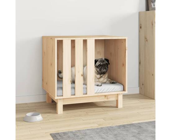 Casă pentru câini, 60x45x57 cm, lemn masiv de pin