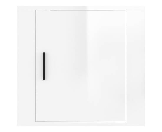 Noptiere de perete, 2 buc., alb extralucios, 50x30x47 cm, 6 image