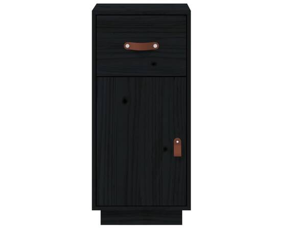 Servantă, negru, 34x40x75 cm, lemn masiv de pin, 6 image