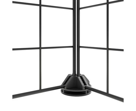 Cușcă animale de companie cu ușă 12 panouri negru 35x35 cm oțel, 3 image