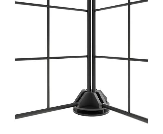 Cușcă animale de companie cu ușă 28 panouri negru 35x35 cm oțel, 3 image
