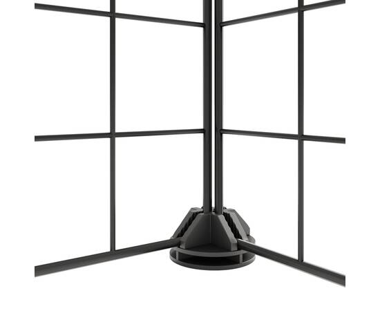Cușcă animale de companie cu ușă 36 panouri negru 35x35 cm oțel, 3 image