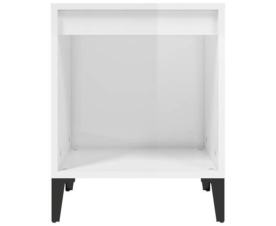 Noptiere, alb extralucios, 40x35x50 cm, 5 image