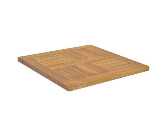 Blat de masă, 50x50x2,5 cm, lemn masiv de tec, pătrat, 3 image